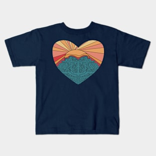 Colorful Abstract Ocean Sunset Kids T-Shirt